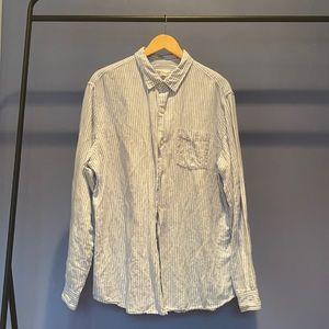 Gap standard fit linen striped shirt
